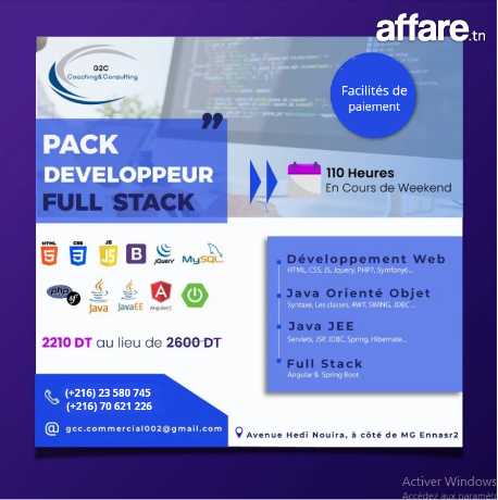 Formation Pack développeur full stack 