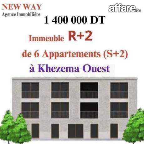 Immeuble de 6 Appartements (S+2) à Khezema Ouest