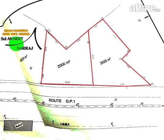 #Deux Terrains [#2000m²//#2528m²] #Prés #Mall of Sousse 