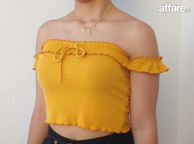 Bershka yellow top