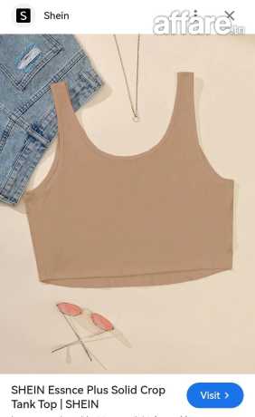 Shein crop top carmel