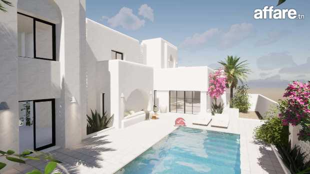 CONSTRUCTION CLÉ EN MAIN-VILLA AVEC PISCINE ZU DJERBA-RÉF691