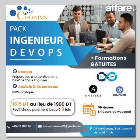 Pack Devops Tools Enginner + Ansible et Kubernates 