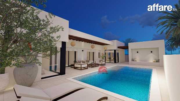 VILLA  ET PISCINE PRIVÉE À HOUMT SOUK DJERBA 